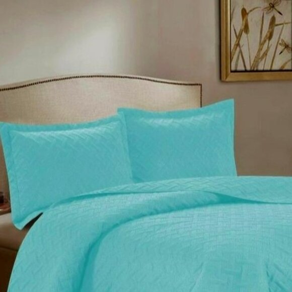 3PC Quilt Bedspread Set Oversized Queen Limpet Shell - Picture 2 of 5